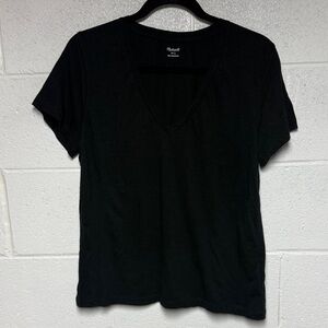 Madewell Classic Black Vneck Tee
